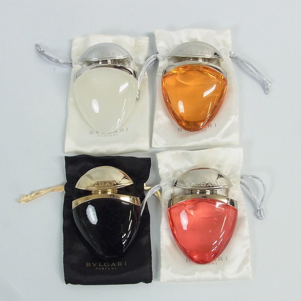 実際に弊社で買取させて頂いたBVLGARI/ブルガリ ジュエルチャーム クリスタリン/コーラル/ガーネットジャスミンノワール 25ml 4点セットの画像 6枚目