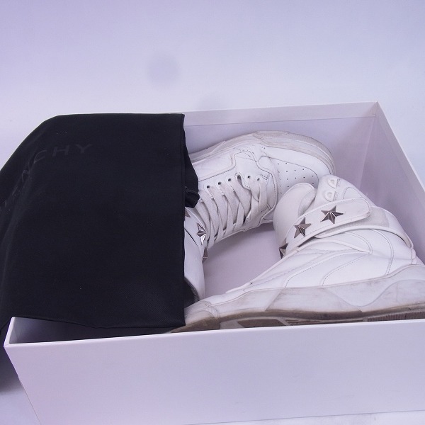 実際に弊社で買取させて頂いたGIVENCHY/ジバンシィ 15SS スタースタッズ レザー ハイカットスニーカー/40の画像 7枚目
