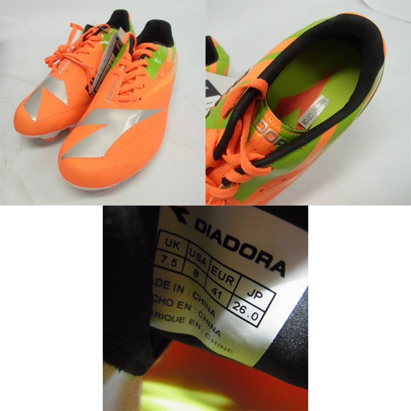 実際に弊社で買取させて頂いたDIADORA/ディアドラ DD-NA 2 R LPU スパイク/サッカーシューズ 26.0/2足セットの画像 1枚目