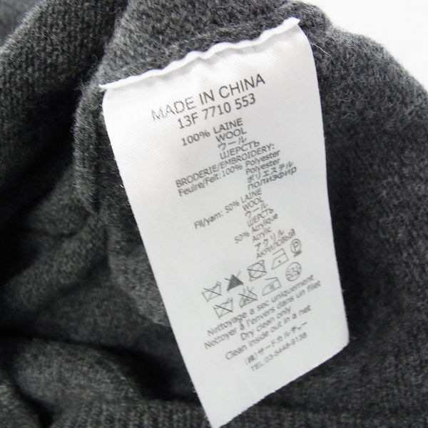 実際に弊社で買取させて頂いたGIVENCHY/ジバンシー 13AW スターワッペンウールクルーネックニット/XSの画像 3枚目