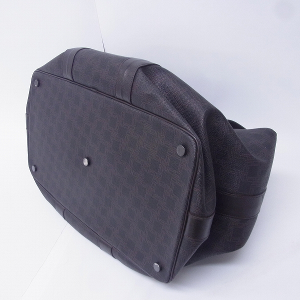 実際に弊社で買取させて頂いたdunhill/ダンヒル D-EIGHT ディーエイト レザー PVC ボストンバッグ ブラウンの画像 2枚目