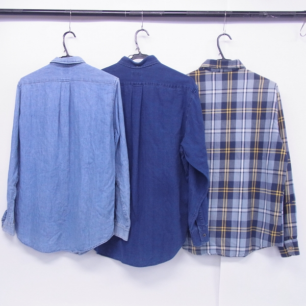 実際に弊社で買取させて頂いたBLUE BLUE/ブルーブルー Paul Smith Jeans/ポールスミス BIG MAC インディゴシャツ 1/M/L 3点セットの画像 1枚目