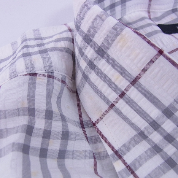 実際に弊社で買取させて頂いたBURBERRY LONDON/バーバリーロンドン チェック柄 半袖シャツ 2点セット Lの画像 6枚目