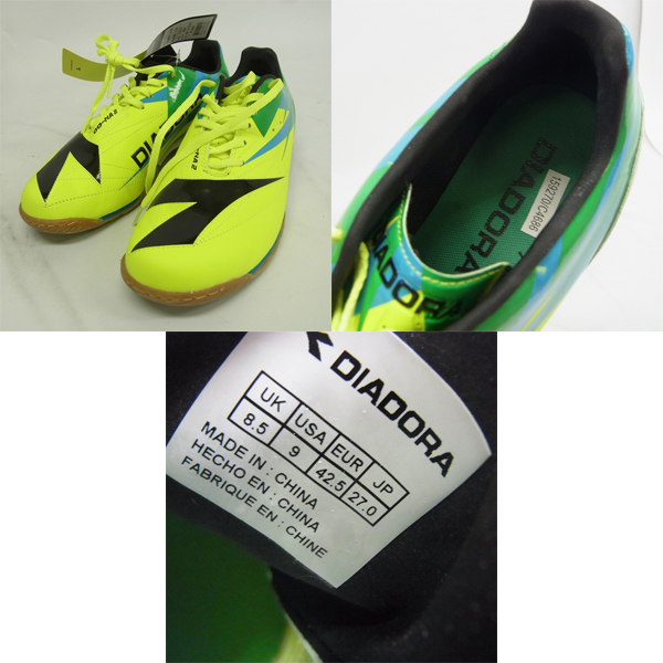 実際に弊社で買取させて頂いたDIADORA/ディアドラ DD-NA 2 R ID/DD-NA 2 R LPU フットサル/サッカーシューズ 27.0/2足セットの画像 2枚目