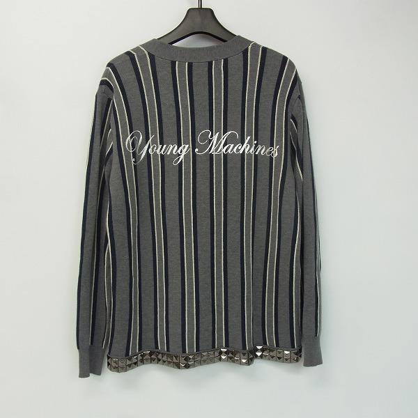 実際に弊社で買取させて頂いたEducation from Youngmachines/エデュケーション ヤングマシーン スタッズ/ストライプ/カーディガン 3  の画像 1枚目