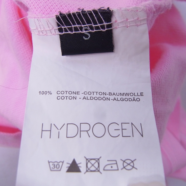 実際に弊社で買取させて頂いたHYDROGEN/ハイドロゲン スカルプリント 半袖ポロシャツ ピンク/Sの画像 3枚目