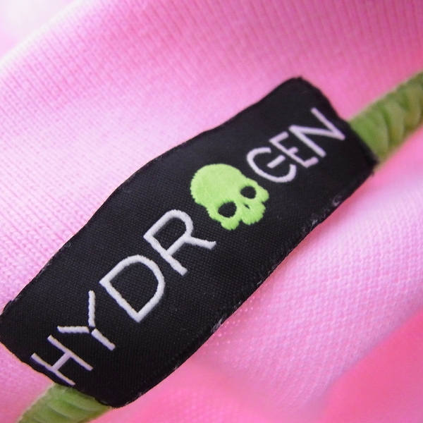 実際に弊社で買取させて頂いたHYDROGEN/ハイドロゲン スカルプリント 半袖ポロシャツ ピンク/Sの画像 2枚目