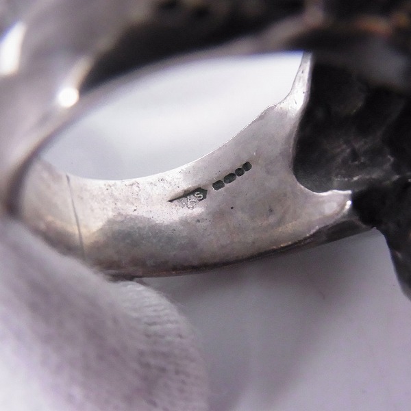 実際に弊社で買取させて頂いた【ギャラ付き】CRAZY PIG DESIGNS/クレイジーピッグ スカル＆スネークリング/29号の画像 5枚目