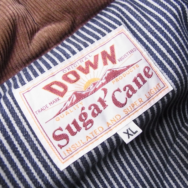 実際に弊社で買取させて頂いたSUGAR CANE/シュガーケーン デニムダウンジャケット/フード付き/XLの画像 2枚目