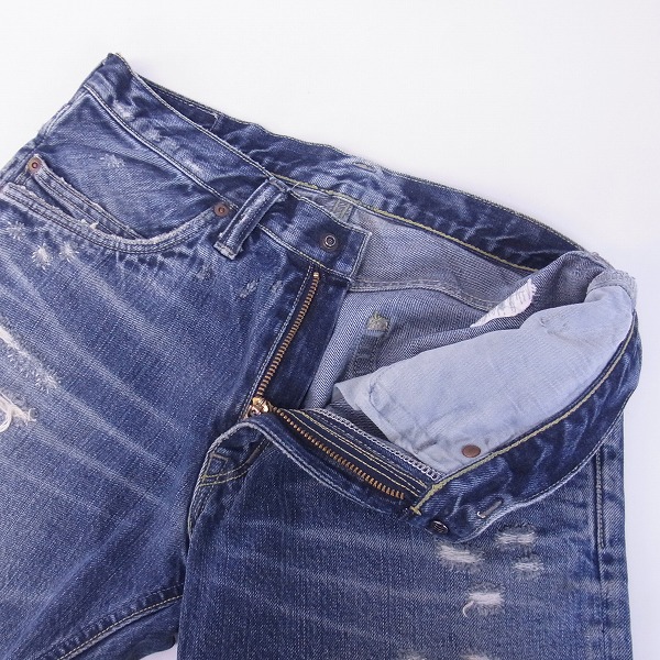 実際に弊社で買取させて頂いたBLUE BLUE/ブルーブルー デニム パンツ ダメージ加工/30の画像 2枚目