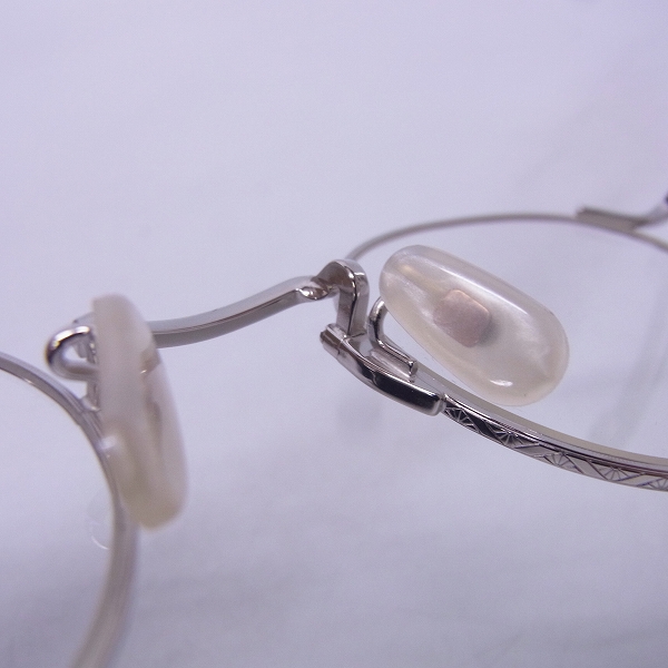 実際に弊社で買取させて頂いたOliver Goldsmith/オリバーゴールドスミス CHARLES 45 めがね/眼鏡/メガネフレーム/Silverの画像 2枚目