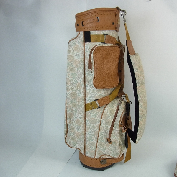 実際に弊社で買取させて頂いた★FILA/フィラ レディースゴルフ 3分割キャディバッグ 花柄の画像 1枚目