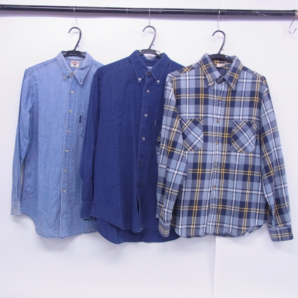 実際に弊社で買取させて頂いたBLUE BLUE/ブルーブルー Paul Smith Jeans/ポールスミス BIG MAC インディゴシャツ 1/M/L 3点セット