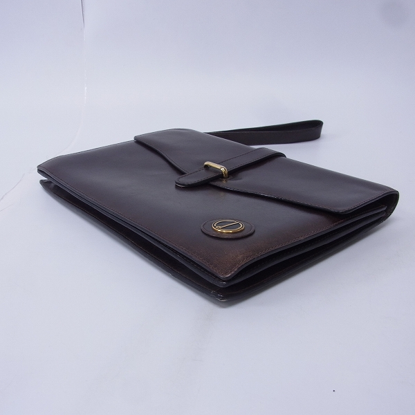 実際に弊社で買取させて頂いたdunhill/ダンヒル レザークラッチバッグ/セカンドバッグ ブラウンの画像 2枚目