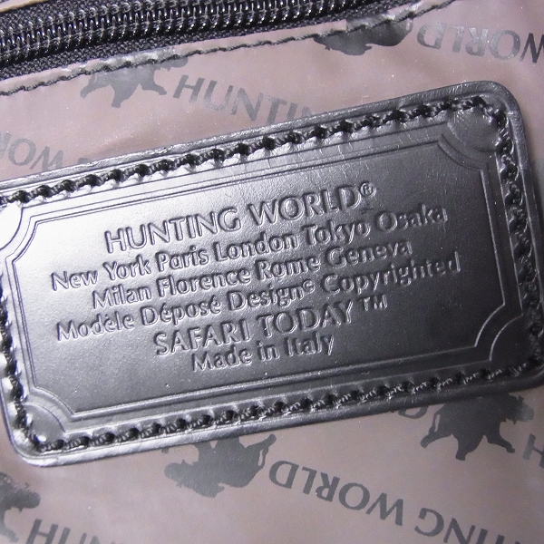 実際に弊社で買取させて頂いたHUNTING WORLD/ハンティングワールド ボストンバッグ 旅行 カバン ブラックの画像 4枚目