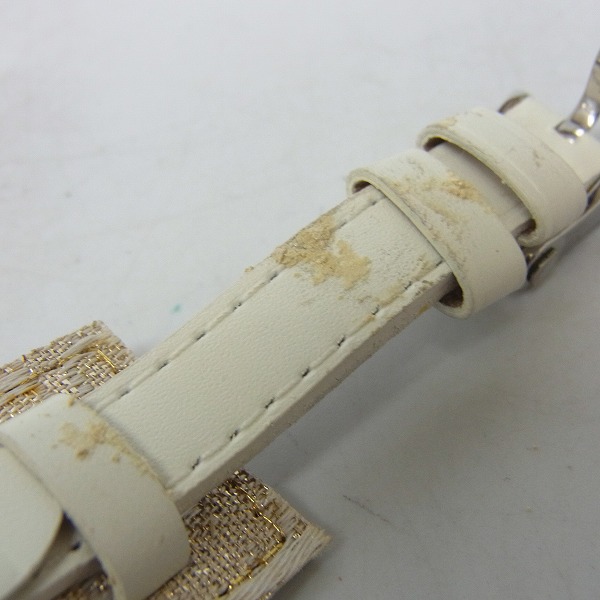 実際に弊社で買取させて頂いたChristian Dior/クリスチャンデイオール 腕時計/レザーベルト D104-100【動作未確認】の画像 4枚目