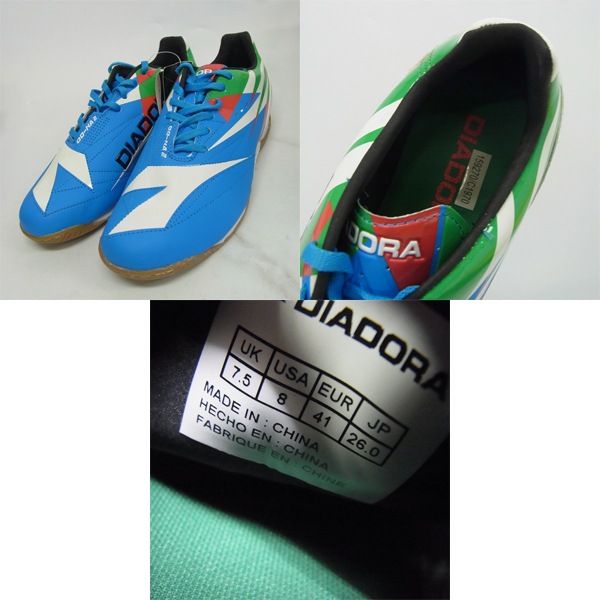実際に弊社で買取させて頂いたDIADORA/ディアドラ DD-NA 2 R ID/DD-NA 2 R LPU フットサル/サッカーシューズ 26.0/2足セットの画像 3枚目