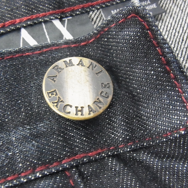 実際に弊社で買取させて頂いたARMANI EXCHANGE/アルマーニエクスチェンジ ダメージ加工 プリント デニムパンツ 31の画像 6枚目