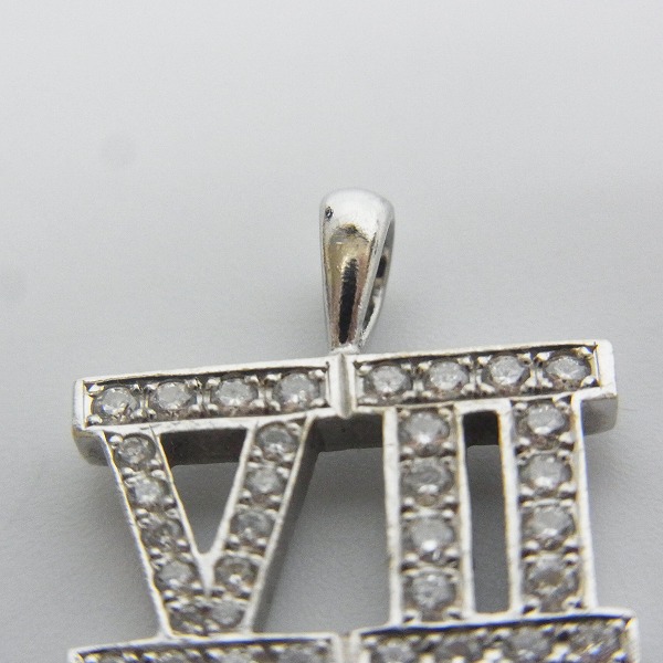 実際に弊社で買取させて頂いたEYEFUNNY/アイファニー ローマンナンバーチャーム NO.7 750WG パヴェダイヤの画像 4枚目