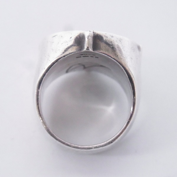 実際に弊社で買取させて頂いたCRAZY PIG/クレイジーピッグ エナメル スカル＆クロスボーン+4エース リング 17.5号の画像 4枚目