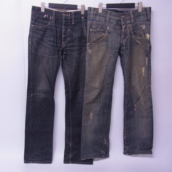 実際に弊社で買取させて頂いたNeil Barrett/ニールバレット INDIGO/ダメージ加工 イタリア製デニムパンツ 29/30 2点セット