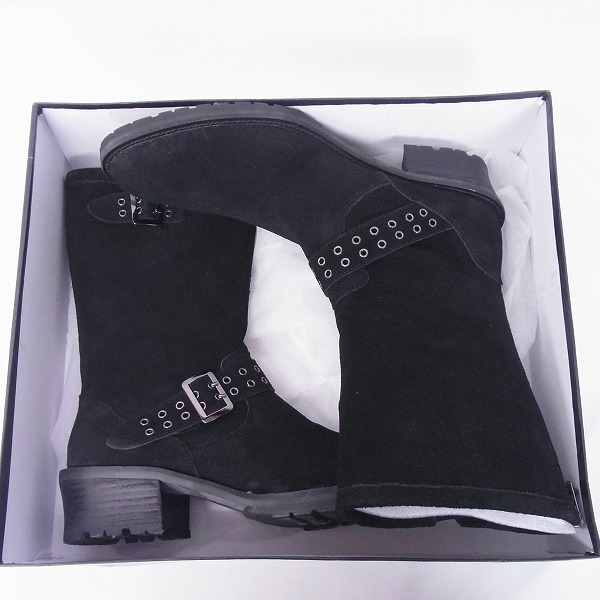 実際に弊社で買取させて頂いたBUFFALO BOBS/バッファローボブズ スウェードブーツ バックジップアップ YSB-8705/ブラック 43の画像 7枚目