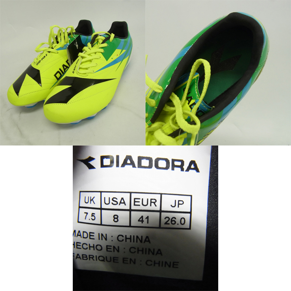 実際に弊社で買取させて頂いたDIADORA/ディアドラ DD-NA 2 R LPU スパイク/サッカーシューズ 26.0/2足セットの画像 3枚目