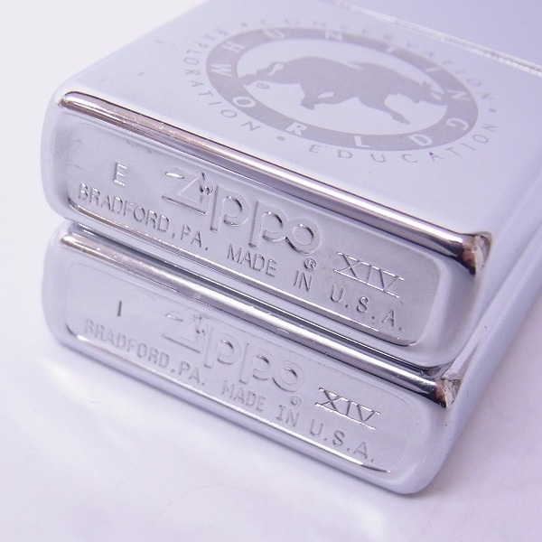 実際に弊社で買取させて頂いたZIPPO/ジッポー HUNTING WORLD/ハンティングワールド 98年製 2点セットの画像 2枚目