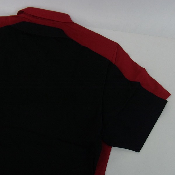 実際に弊社で買取させて頂いた【未使用】BURBERRY LONDON/バーバリーロンドン ゴルフウェア 半袖ポロシャツ ブラック/レッド L 2点セットの画像 2枚目