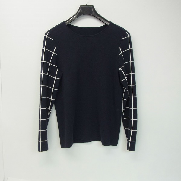 実際に弊社で買取させて頂いたuniform experiment/ユニフォームエクスペリメント 袖柄切替 ウール ニット UE-150095/1