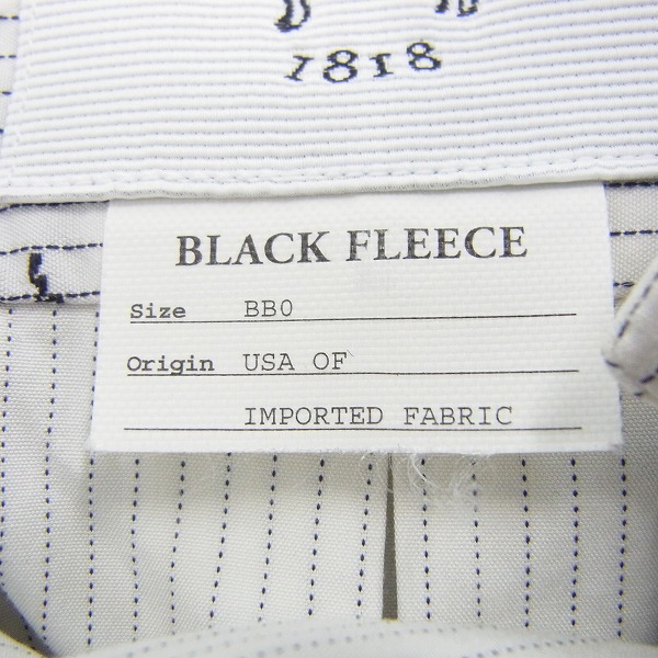 実際に弊社で買取させて頂いたBlack Fleece By Brooks Brothers ストライプ×ロゴ刺繍 ボタンダウンシャツ BB0の画像 3枚目