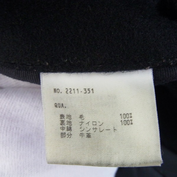 実際に弊社で買取させて頂いたLAD MUSICIAN/ラッドミュージシャン 2011AW シンサレート 袖レザーライダースジップスタジャン2211-351/42の画像 3枚目