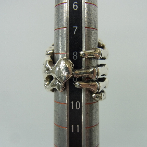 実際に弊社で買取させて頂いたCRAZY PIG/クレイジーピッグ BONE HAND/ボーンハンド リング 8.5号の画像 6枚目