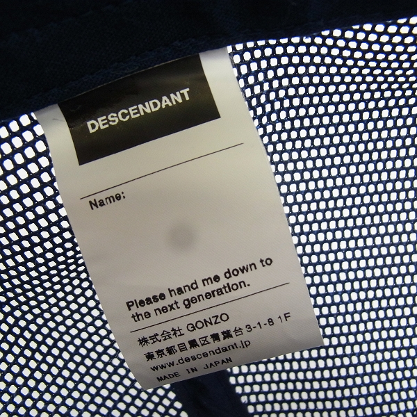 実際に弊社で買取させて頂いたDESCENDANT/ディセンダント S of D メッシュキャップ スナップバックの画像 5枚目