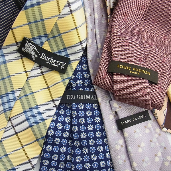 実際に弊社で買取させて頂いたLOUIS VUITTON/ルイヴィトン/Christian Dior/ディオール/BURBERRY/バーバリー 等 ネクタイ 10点以上まとめの画像 2枚目