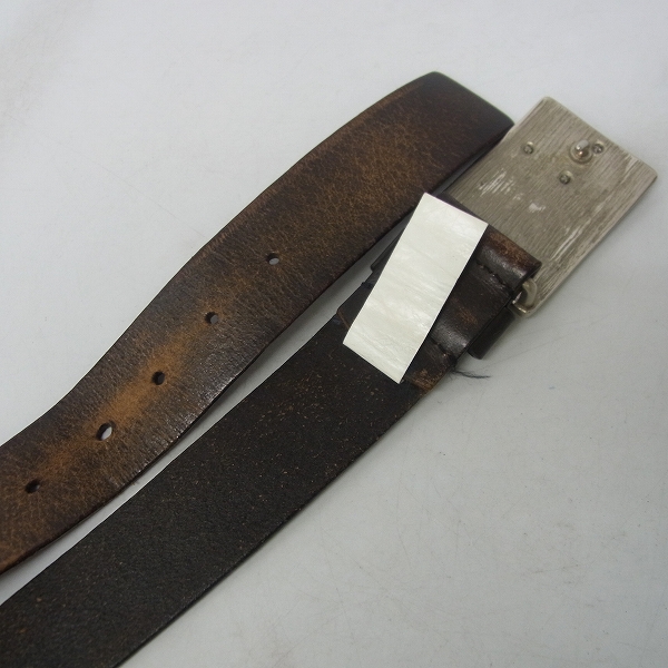 実際に弊社で買取させて頂いたARMANI EXCHANGE/アルマーニエクスチェンジ ロゴ  レザーベルト/30の画像 1枚目