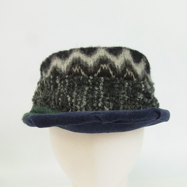 実際に弊社で買取させて頂いたFRAPBOIS/フラボア ツイード ボア ニットキャップ/Ｆの画像 1枚目