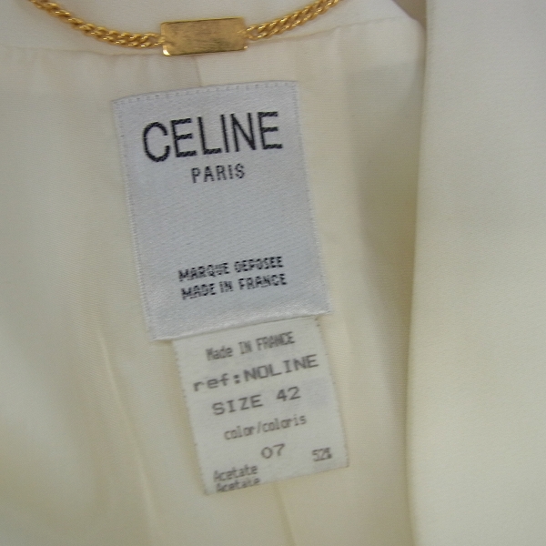実際に弊社で買取させて頂いたCELINE/セリーヌ NOLINE アセテート混 ジャケット/42の画像 2枚目