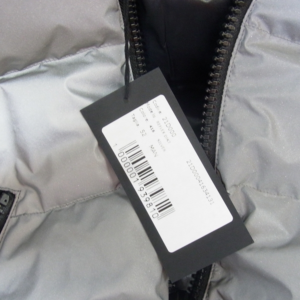 実際に弊社で買取させて頂いたHYDROGEN×DUVETICA/ハイドロゲン×デュベティカ リフレクター ダウンジャケット 21D000/52の画像 9枚目