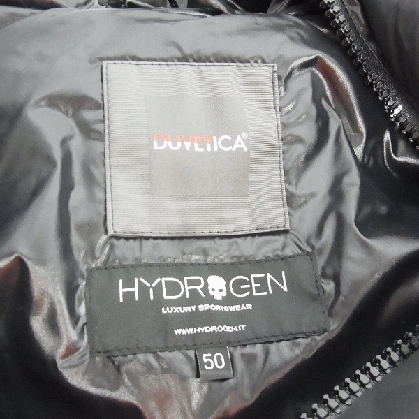 実際に弊社で買取させて頂いたHYDROGEN×DUVETICA/ハイドロゲン×デュベティカ ブラックカモ ダウンベスト 21D002/50の画像 2枚目