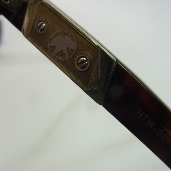 実際に弊社で買取させて頂いたHUNTING WORLD/ハンティングワールド スクエアメガネフレーム べっ甲柄 HTW-006/145の画像 5枚目