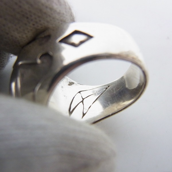 実際に弊社で買取させて頂いたCRAZYPIG/クレイジーピッグ クリスタルスカルリング 14号の画像 5枚目