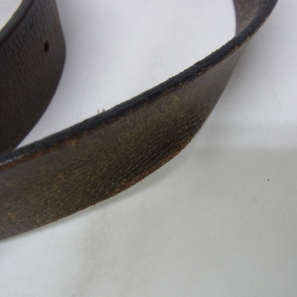 実際に弊社で買取させて頂いたARMANI EXCHANGE/アルマーニエクスチェンジ ロゴ  レザーベルト/30の画像 5枚目