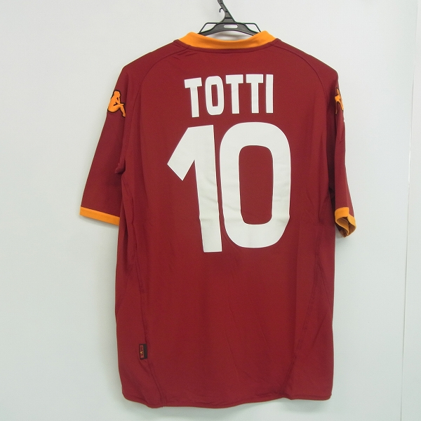 実際に弊社で買取させて頂いたKappa/カッパ #10 フランチェスコ・トッティ ASローマ 半袖ホームユニフォームの画像 1枚目