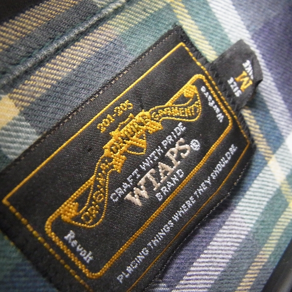実際に弊社で買取させて頂いたWTAPS/ダブルタップス 13AW UNION Shirt/ユニオン チェックシャツ コットン 121GWDT-SHM03/Mの画像 2枚目
