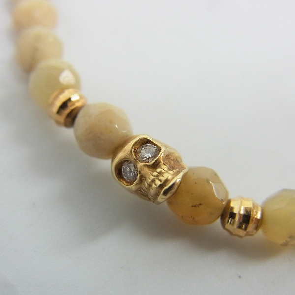 実際に弊社で買取させて頂いた【ギャラ付き】LoreeRodkin/ローリーロドキン 18K タイニースカルビーズブレスレット B14S1-004AOの画像 2枚目
