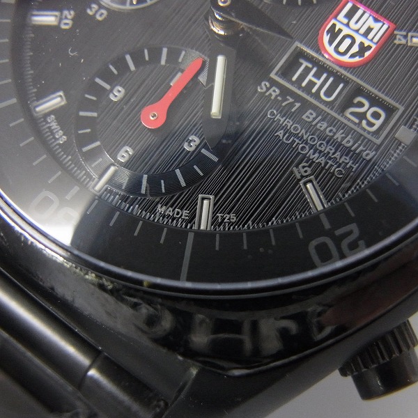 実際に弊社で買取させて頂いたLUMINOX/ルミノックス 世界500本限定 ブラックバード 限定モデル SR-71の画像 5枚目
