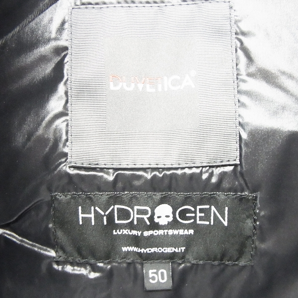 実際に弊社で買取させて頂いた【未使用】HYDROGEN×DUVETICA/ハイドロゲン×デュベティカ   ブラックカモ ダウンベスト 21D002/50の画像 2枚目