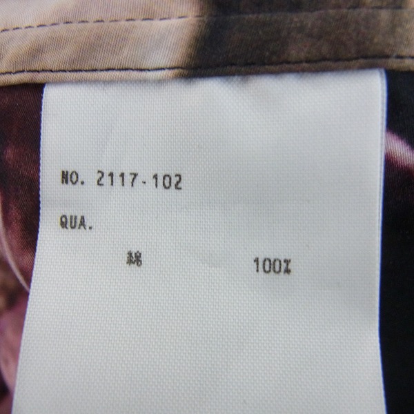 実際に弊社で買取させて頂いたLAD MUSICIAN/ラッドミュージシャン BROAD INKJET BIG ROSE/ローズプリント ビッグ シャツ 2117-102/44の画像 3枚目