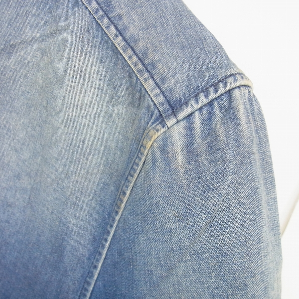 実際に弊社で買取させて頂いたGOLDEN GOOSE/ゴールデングース 襟スタッズ USED加工 デニムシャツ Mの画像 5枚目